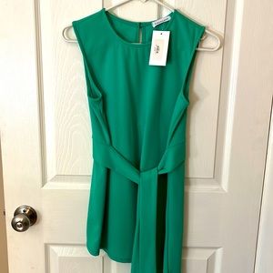 NWT green tunic with tie at waist